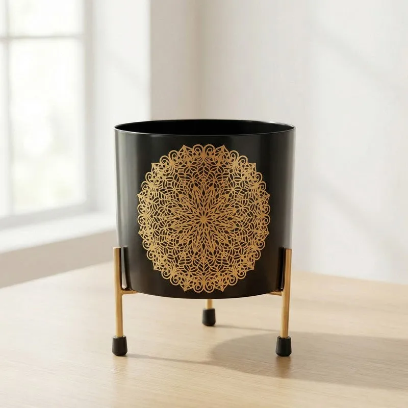 Botanique Metal Planters With Stand - Two Piece Set media 9
