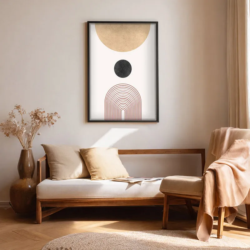 Abstract Equilibrium Canvas Wall Painting With Black Frame media 1
