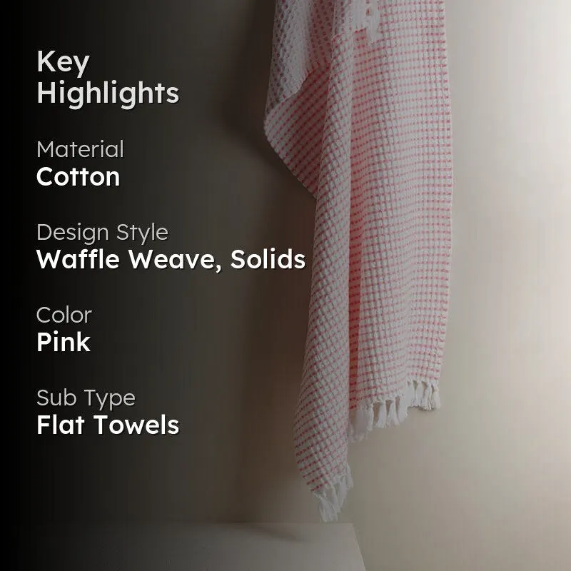 Alyss Waffle Bath Towel - Peach media 2