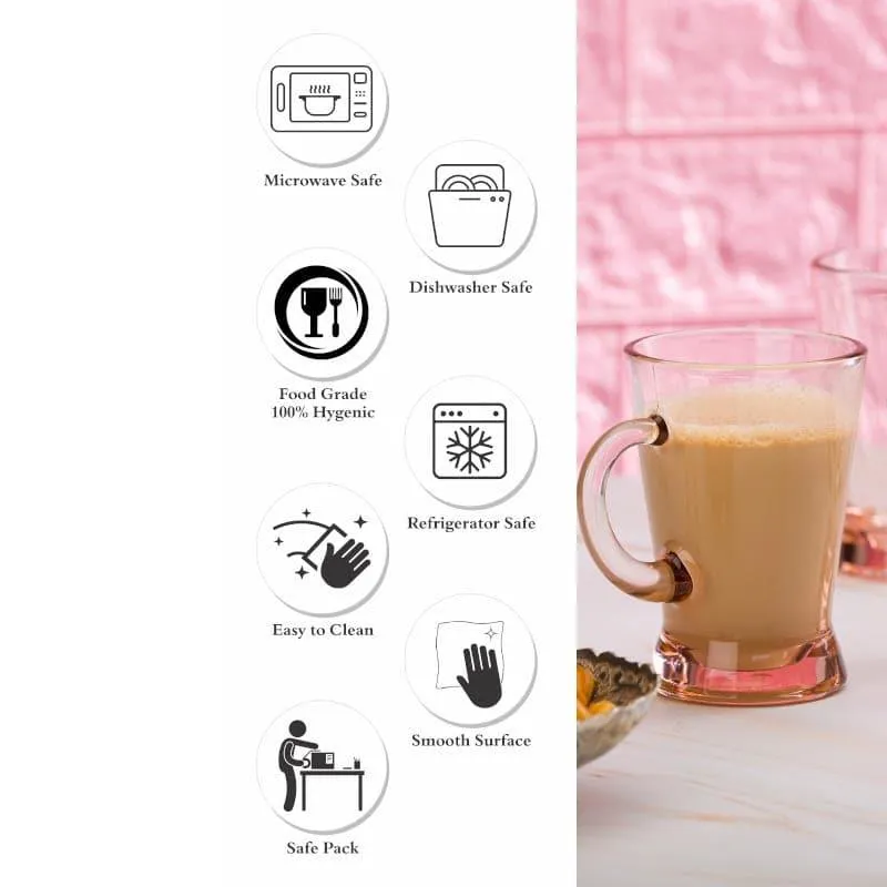 Pasabahce Glass Tea Cup (180 mL Each) /Transparent)- Set of Six media 6