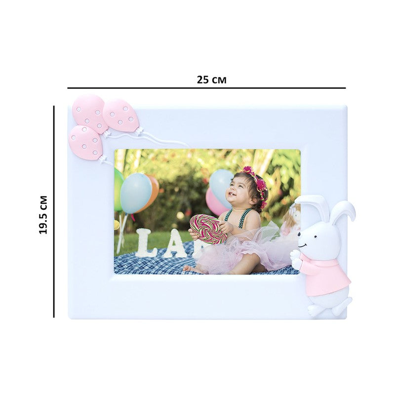 Bunny Jump Plastic Photo Frame - White media 8