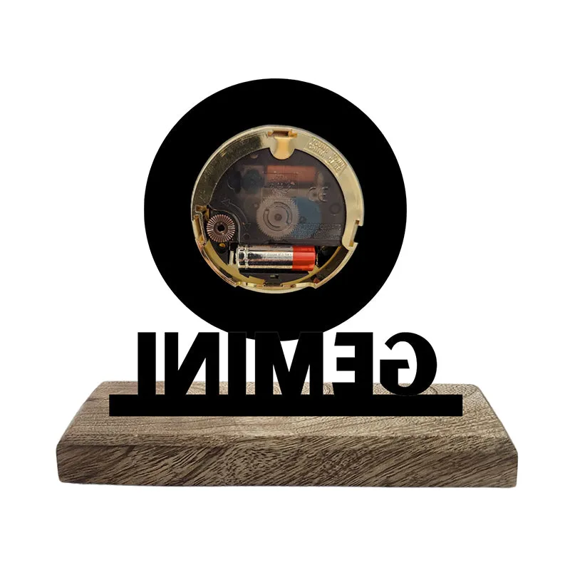 Gemini Zodiac Analog Table Clock media 3