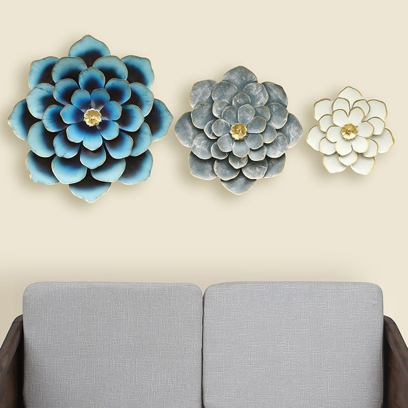 Polar Blooms Metal Wall Accent - Set Of Three
