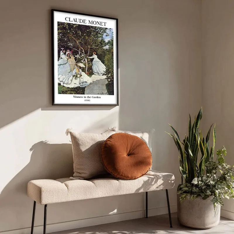 Women In The Garden Archival Canvas Wall Painting - Black Frame media 4