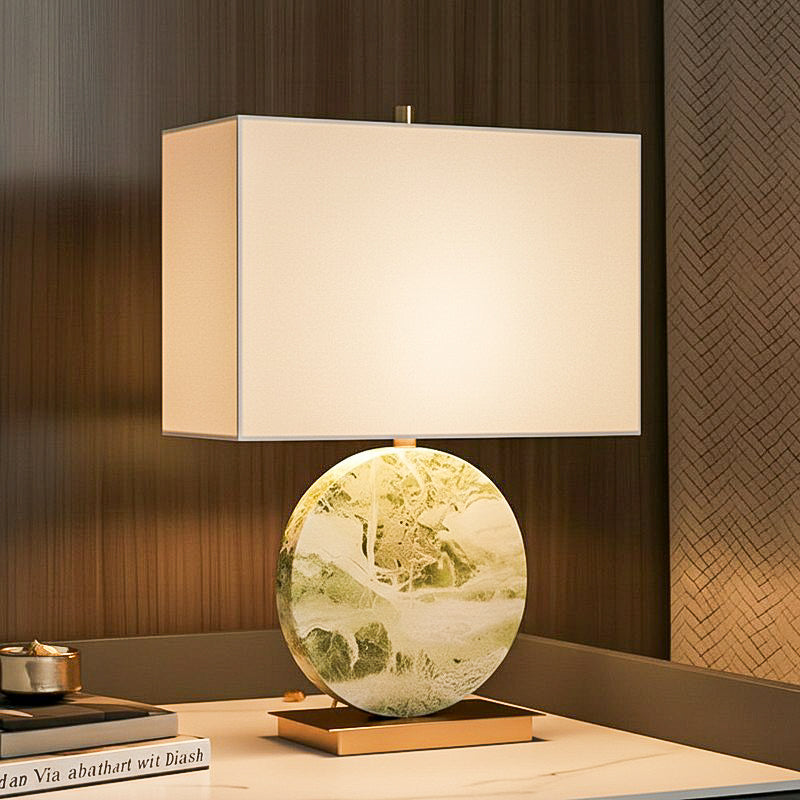 AarviDecor Marlow Classic Fabric Table Lamp - Green