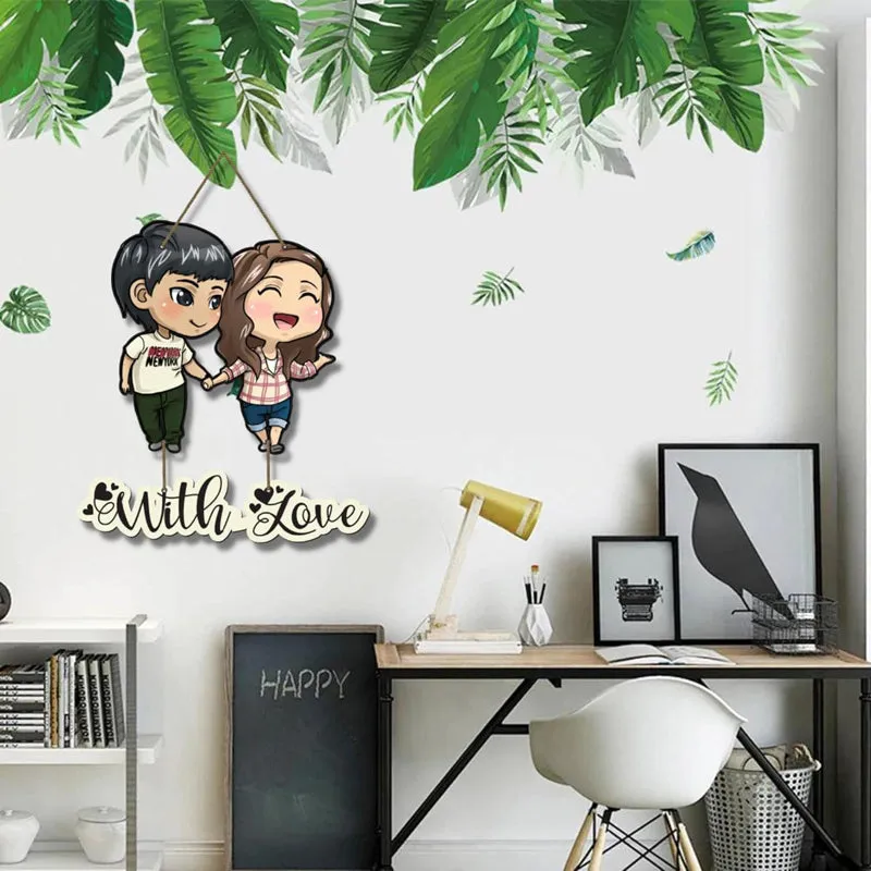 Cute Couple With Love Polyester & MDF Wall Hanging media 3