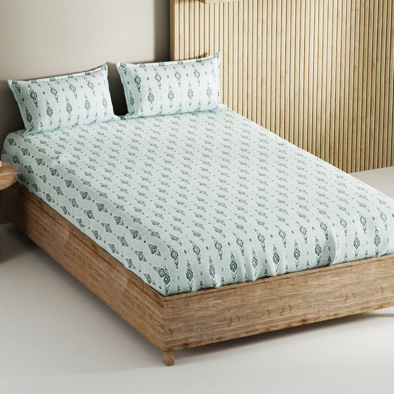 Deynor Cotton Bedsheet (Grey) - 144 TC