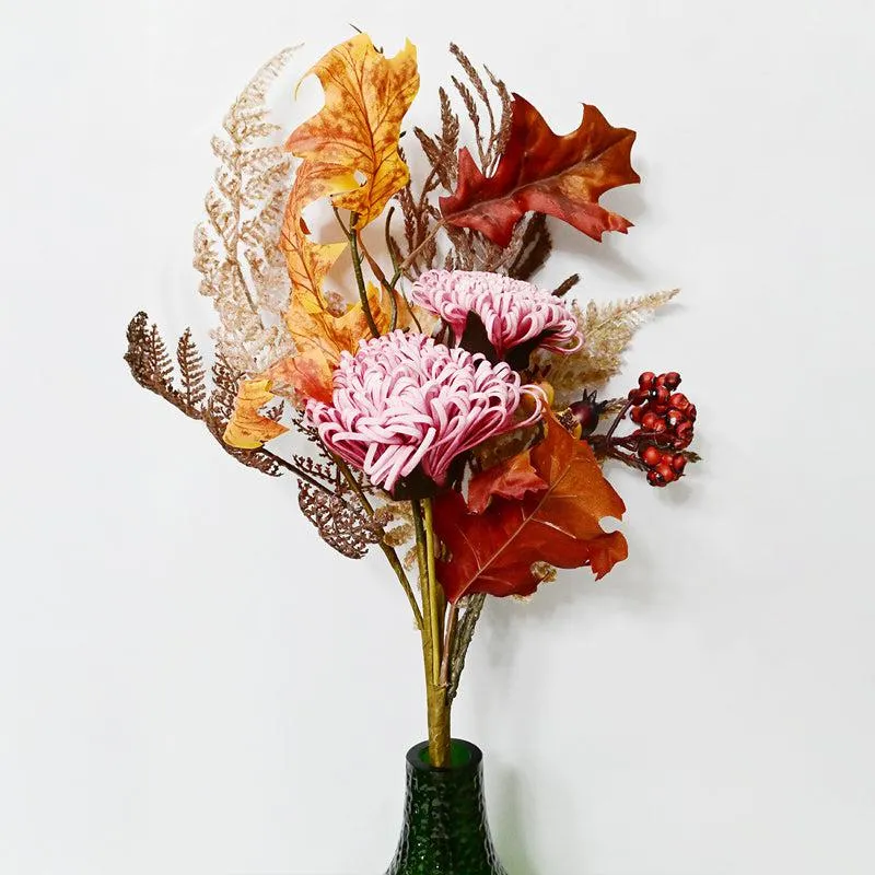 Artificial Dahlia Flower Bunch - Pink media 3