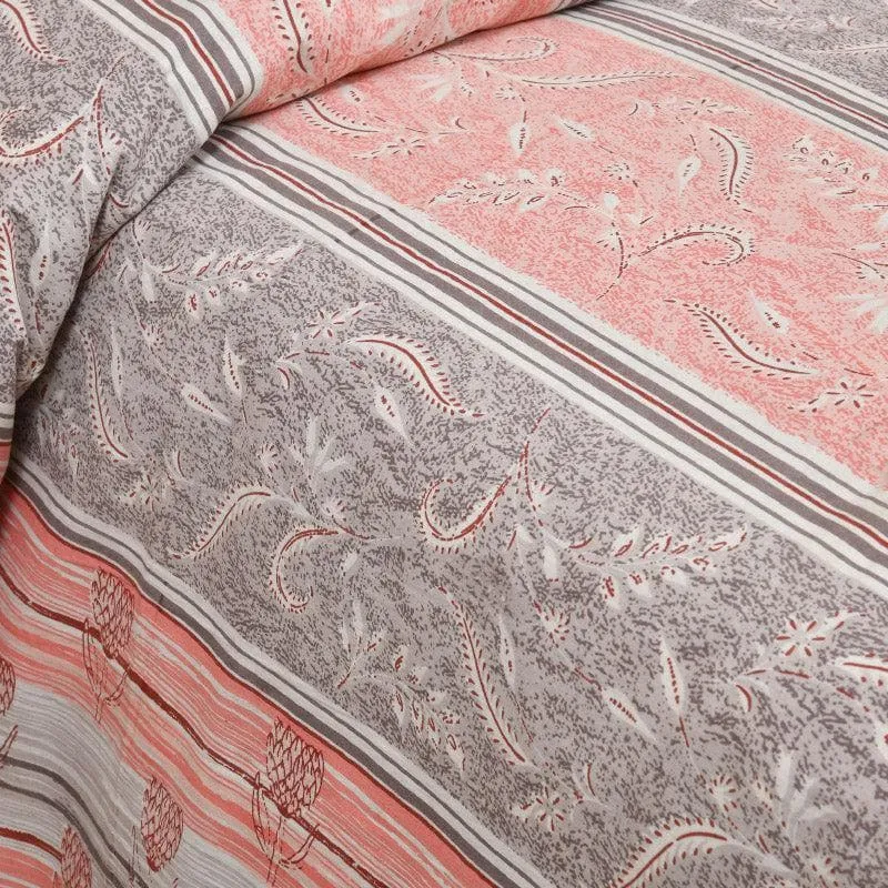 Sumina Printed Cotton Bedsheet (Coral) - 160 TC media 3