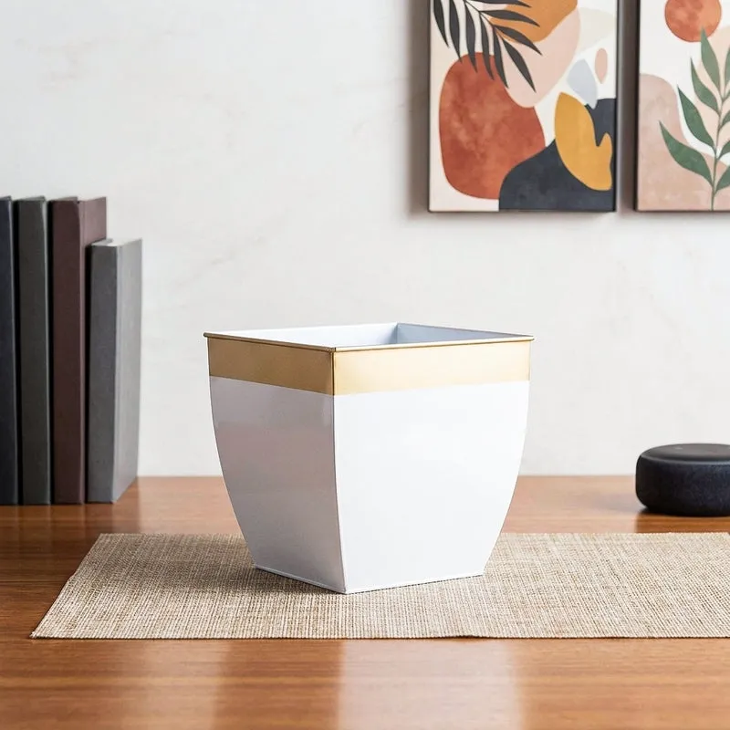 Yula Goldo Planter (White) - Set Of Two media 1