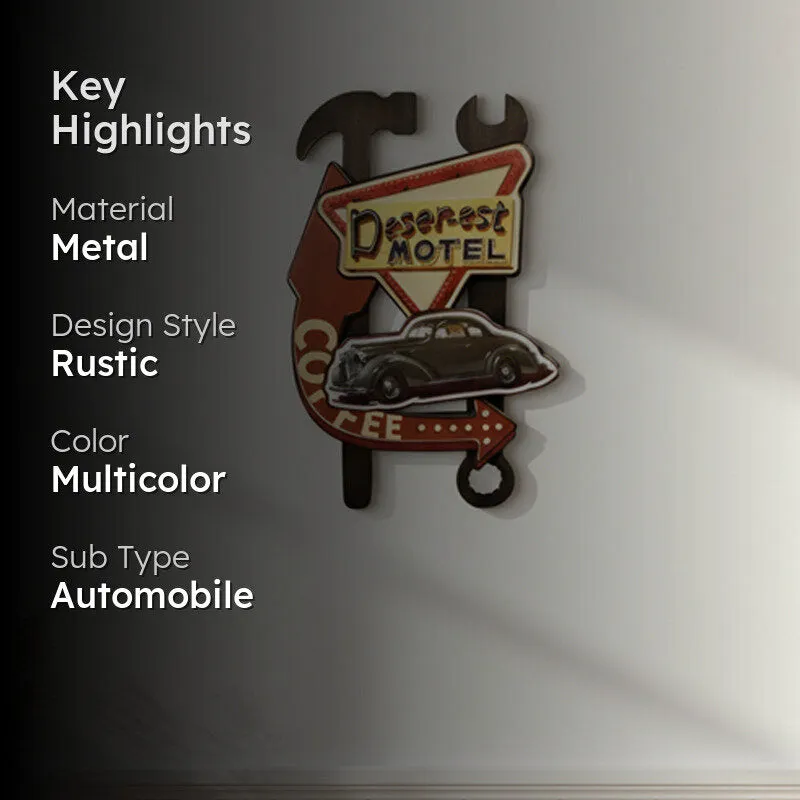 Deser-Est Motel Retro Metal Wall Accent media 2