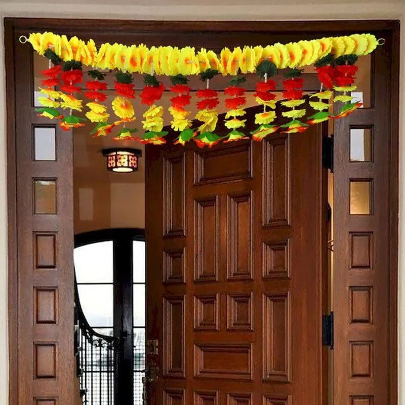 Faux Floral Toran - Yellow media 1