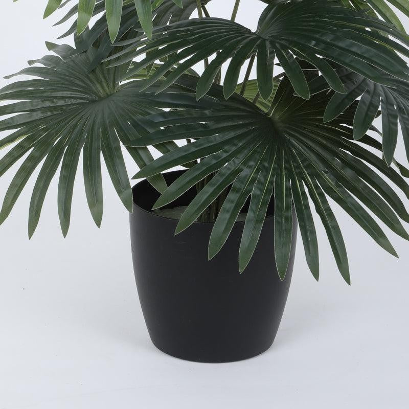 Faux Mini Palm Plant With Black Plastic Pot - 55 cms media 4