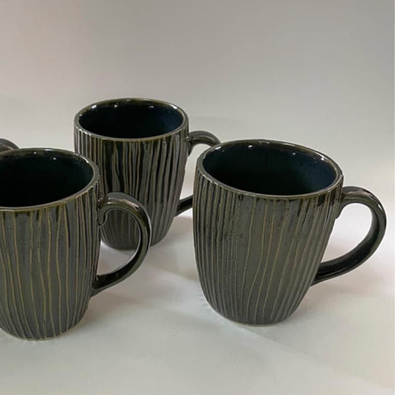 Stripe Ceramic Coffee Mug (300 mL Each) - Set of Six media 3