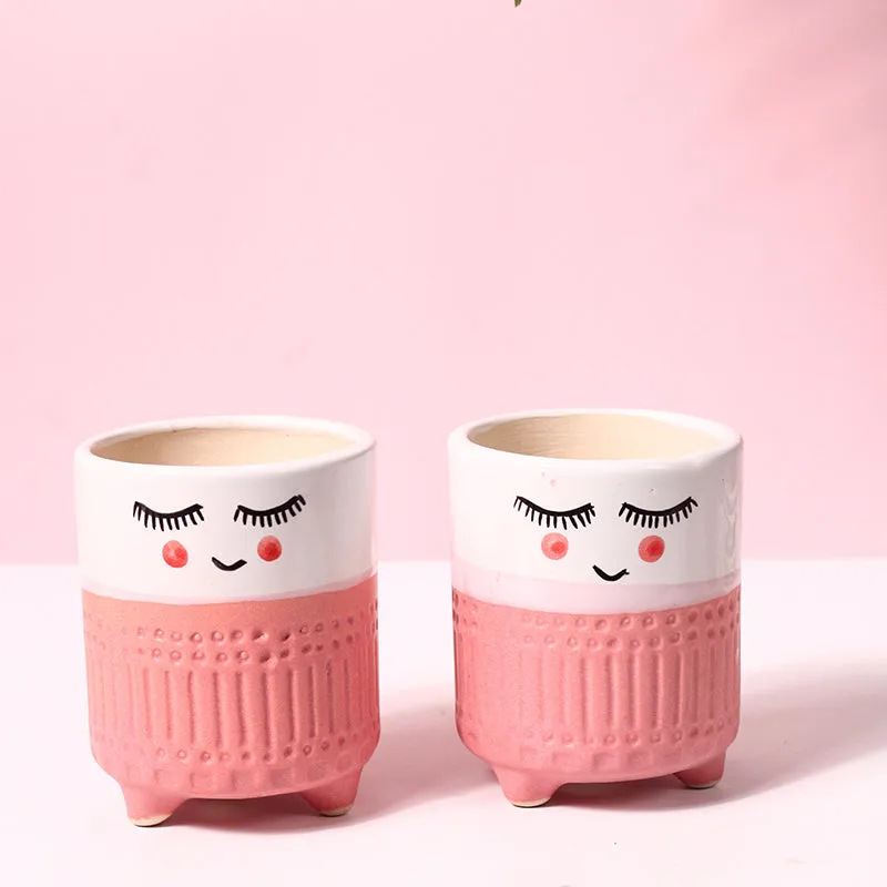 Plant Pal Ceramic Planter - Pink media 4
