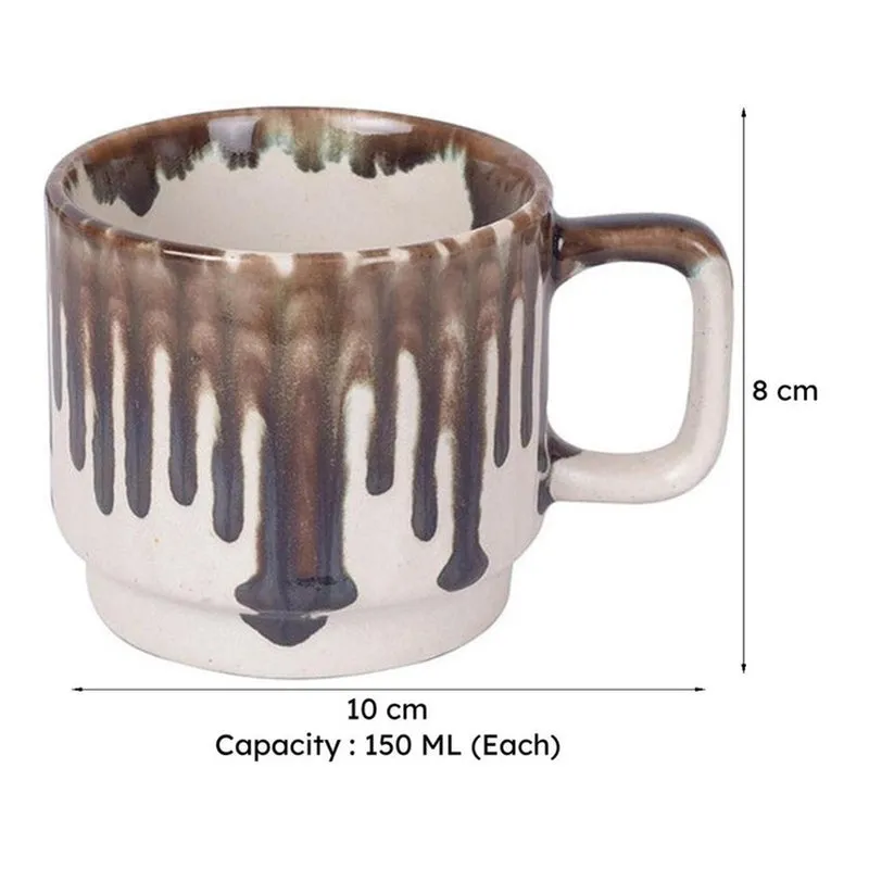 Radhya Ceramic Tea Cup (150 mL Each) - Set of Six media 9