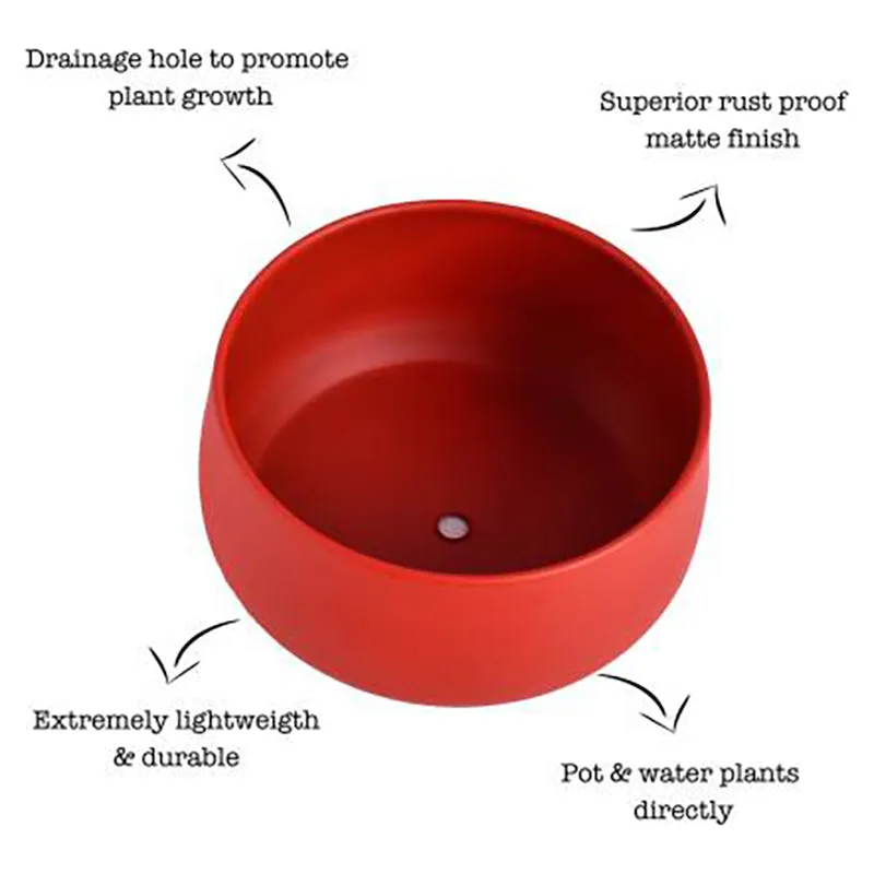 Helena Hue Planter (Red) - Set Of Two media 9