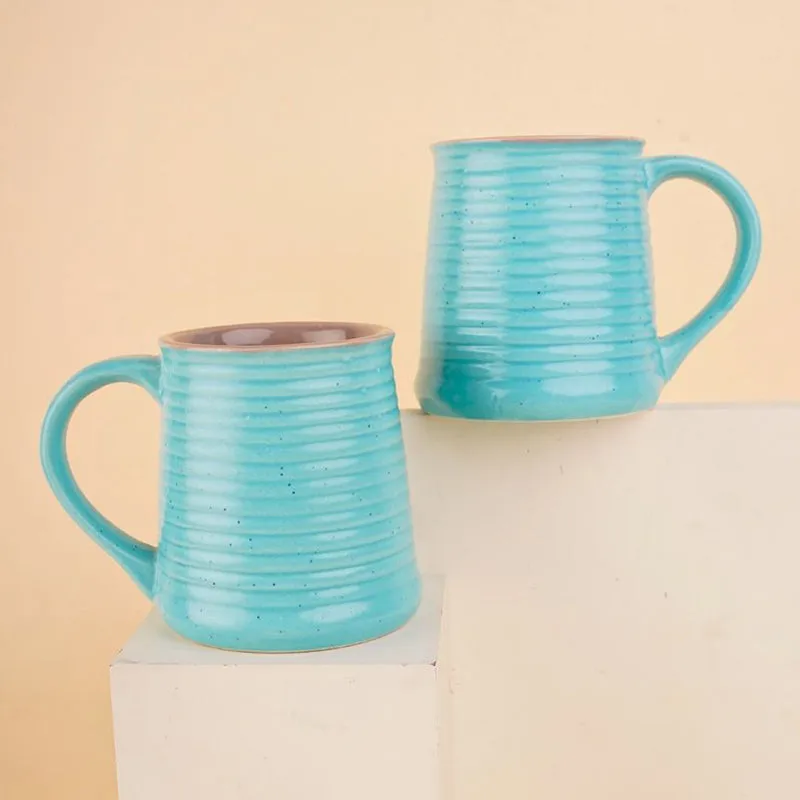 Willow Ceramic Coffee Mug (330 mL) - Blue media 5