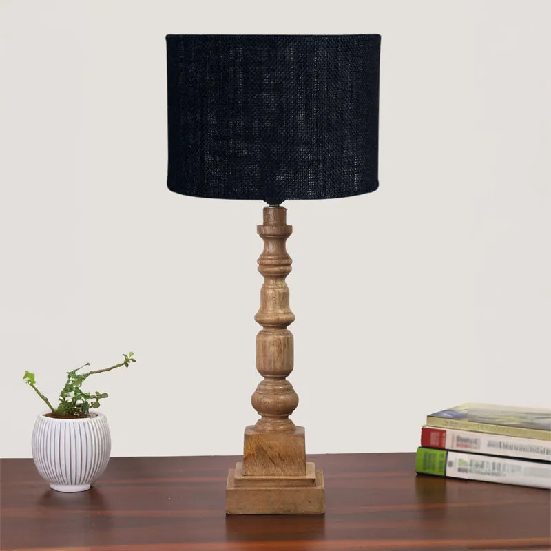 Sienna I Arbor Wooden Table Lamp - Black,Brown media 3