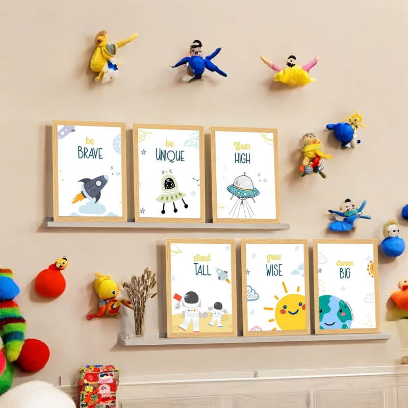 Space Saga Kids Wall Art - Set Of Six