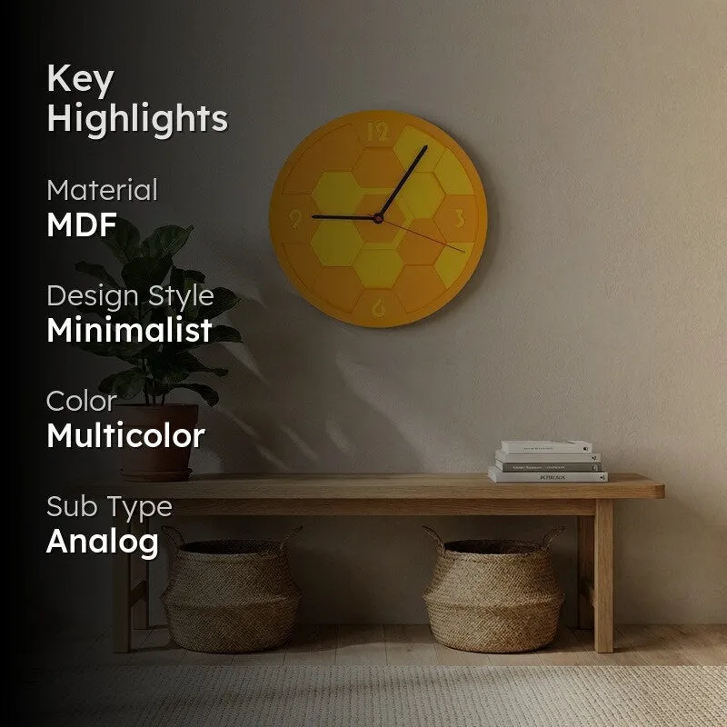 Hexara MDF Wall Clock media 2