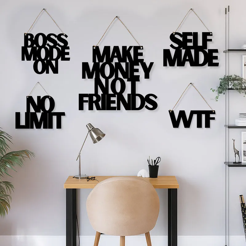 Make Money Typography Iron Wall Accent - Set Of Five media 1