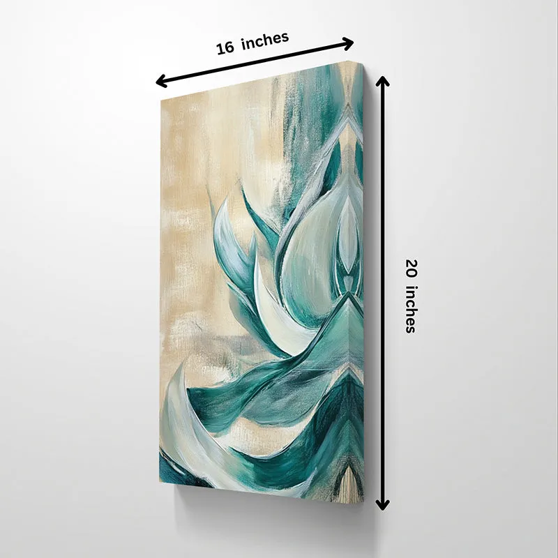 Curves Of Blue Wall Painting - Set Of Two media 6