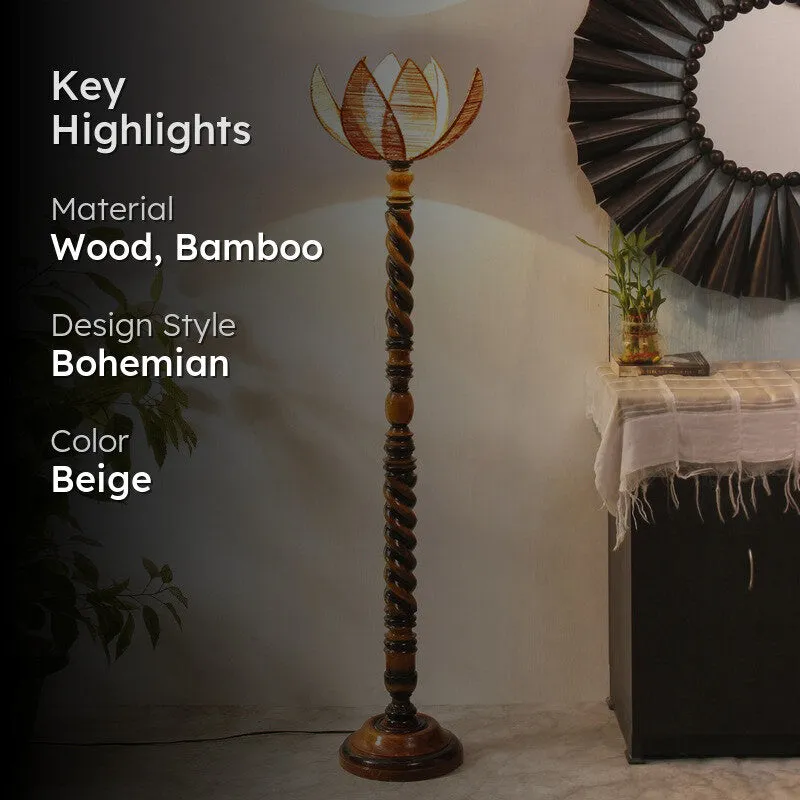 Noble Halo Floral Floor Lamp media 2