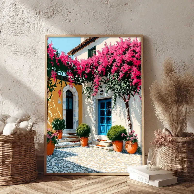 Vireta Canvas Wall Painting With Brown Frame media 3