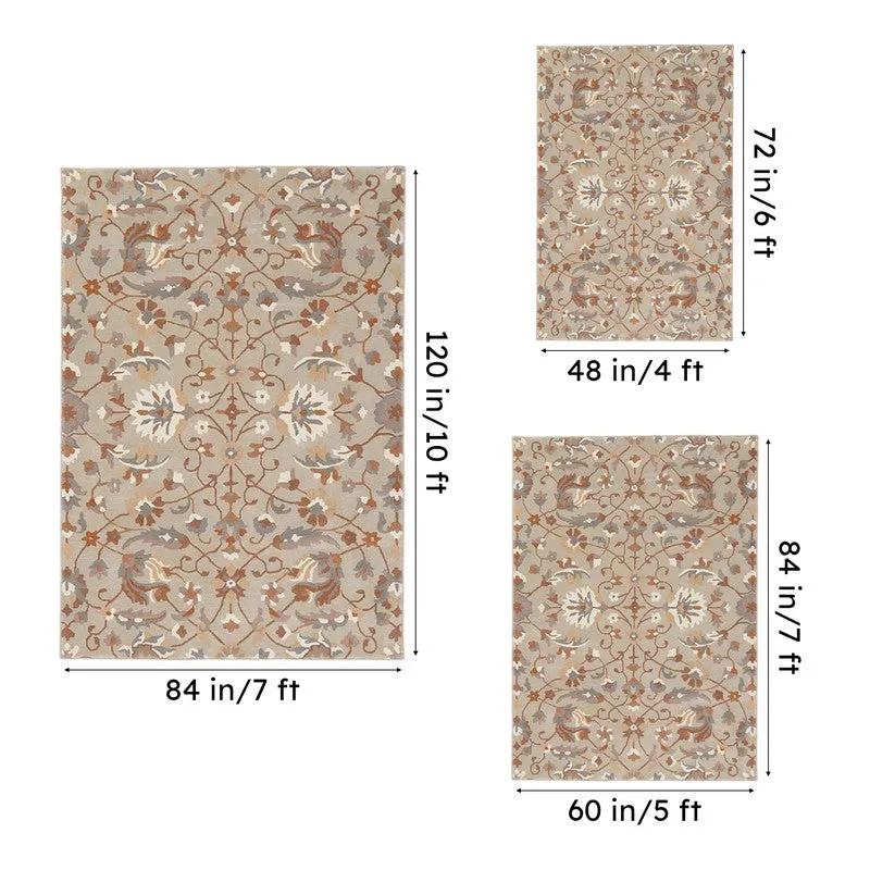 Sedna Hand Tufted Ethnic Wool & Nylon Carpet - Grey media 15