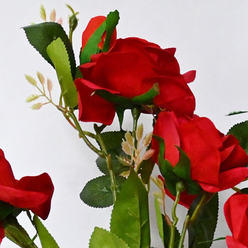 Artificial Red Rose Flower Stick media 3