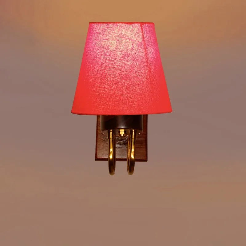 Gilded Arch Decorative Cotton Wall Lamp - Red media 6