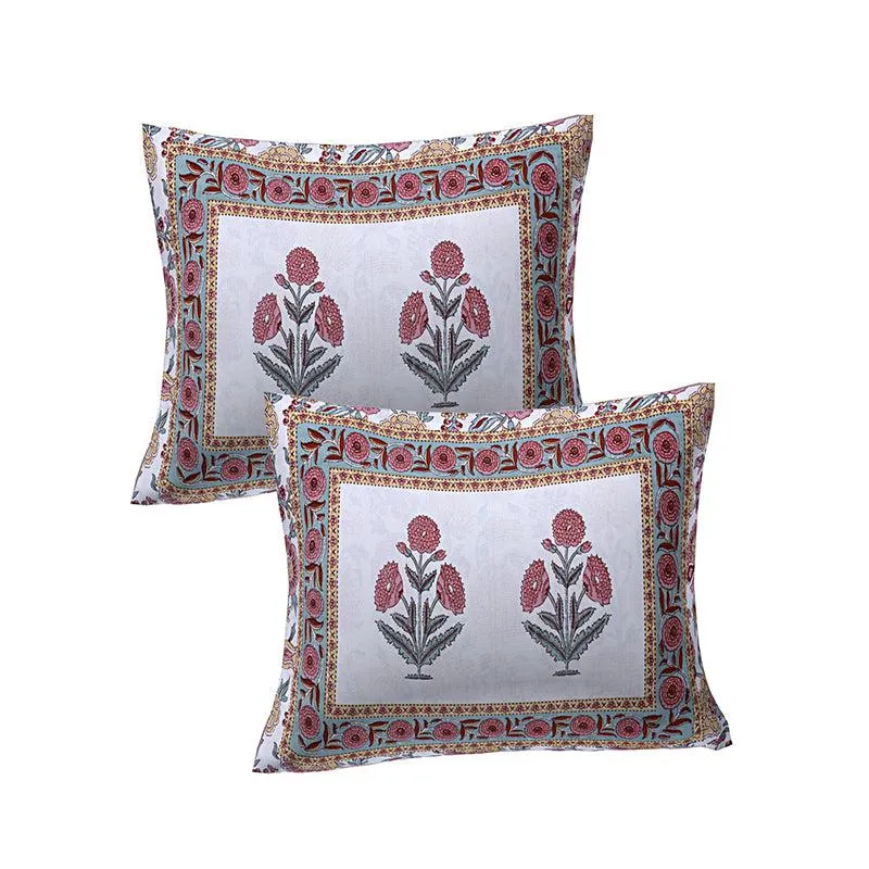 Loka Ethnic Cotton Bedsheet (Red) - 180 TC media 4