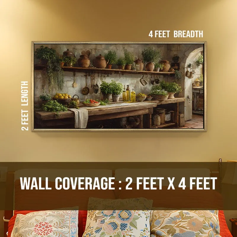 Mediterranean Hearth Canvas Wall Painting With Frame media 9