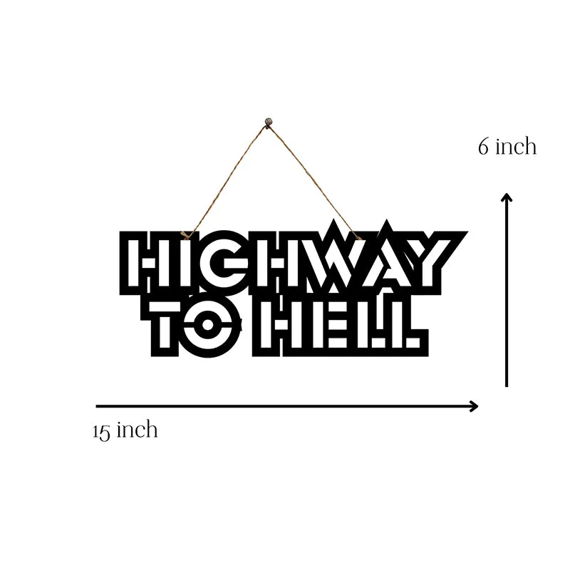 Highway To Hell Mild Steel Wall Accent media 5