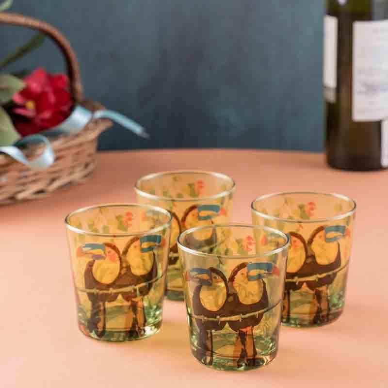 Toucan Conical Glass Tumbler - Set Of Four media 3