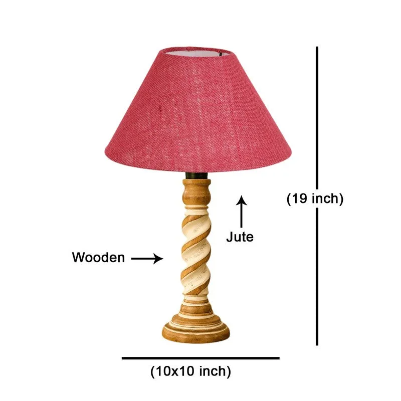 Modera Zyve Wooden Table Lamp - Pink media 8