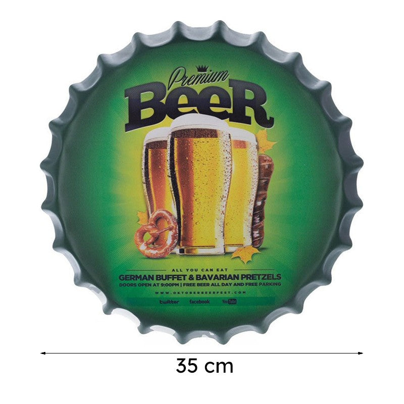 Premium Beer Bottle Cap Metal Wall Accent media 8