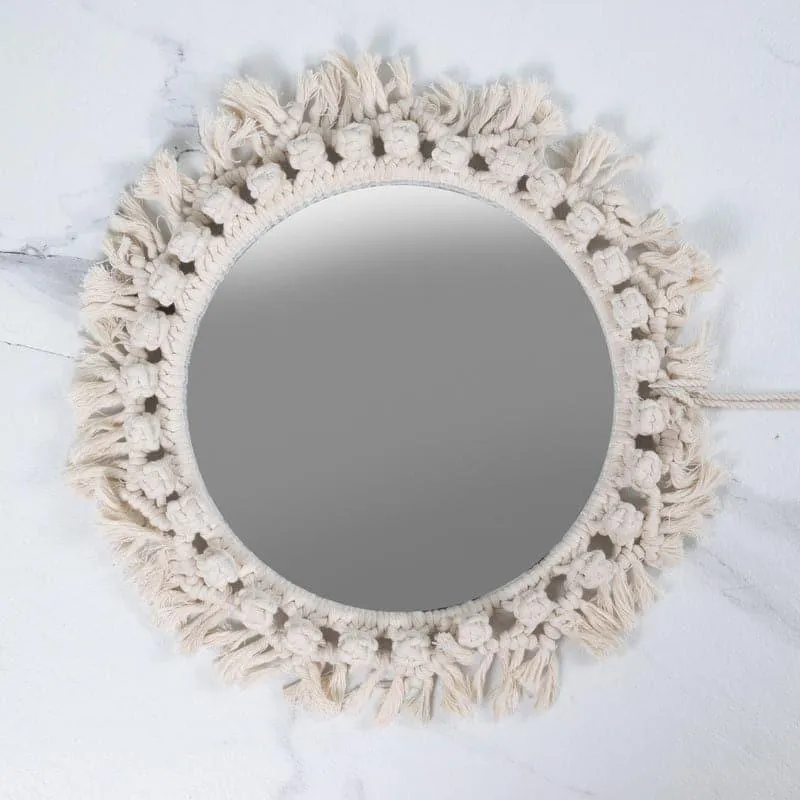 Oceanus Macrame Wall Mirror media 3
