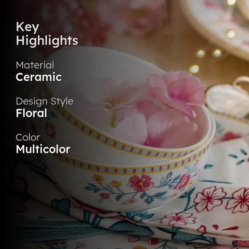 Raindrops And Roses 4 Bowl- Set Of Six media 2