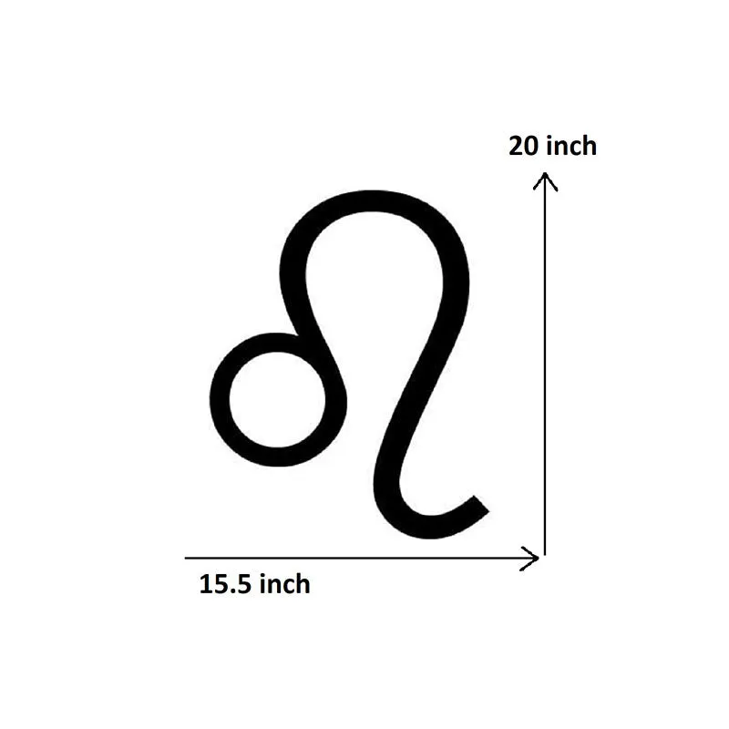 Leo Zodiac Sign Black Iron Wall Accent media 5