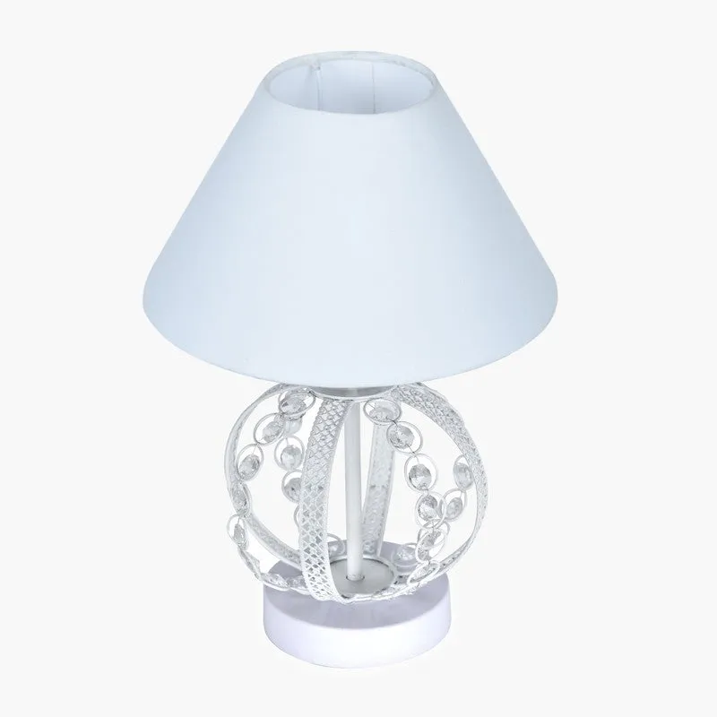NatureNest Organic Wooden Table Lamp Design - White media 4