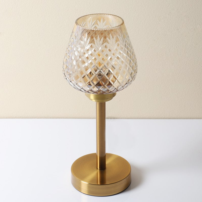 Claret Elegant Mild Steel Table Lamp - Gold,Transparent media 5