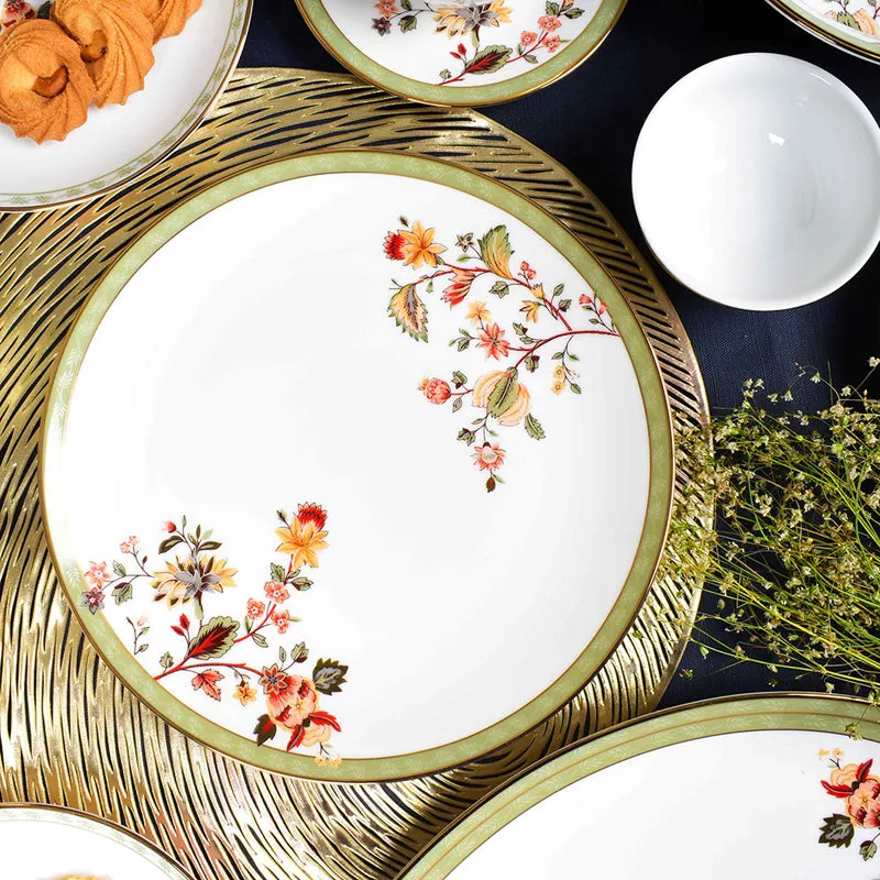 Painted Blooms 24k Gold Brushed Porcelain Dinner Set - 21 Piece Set media 12