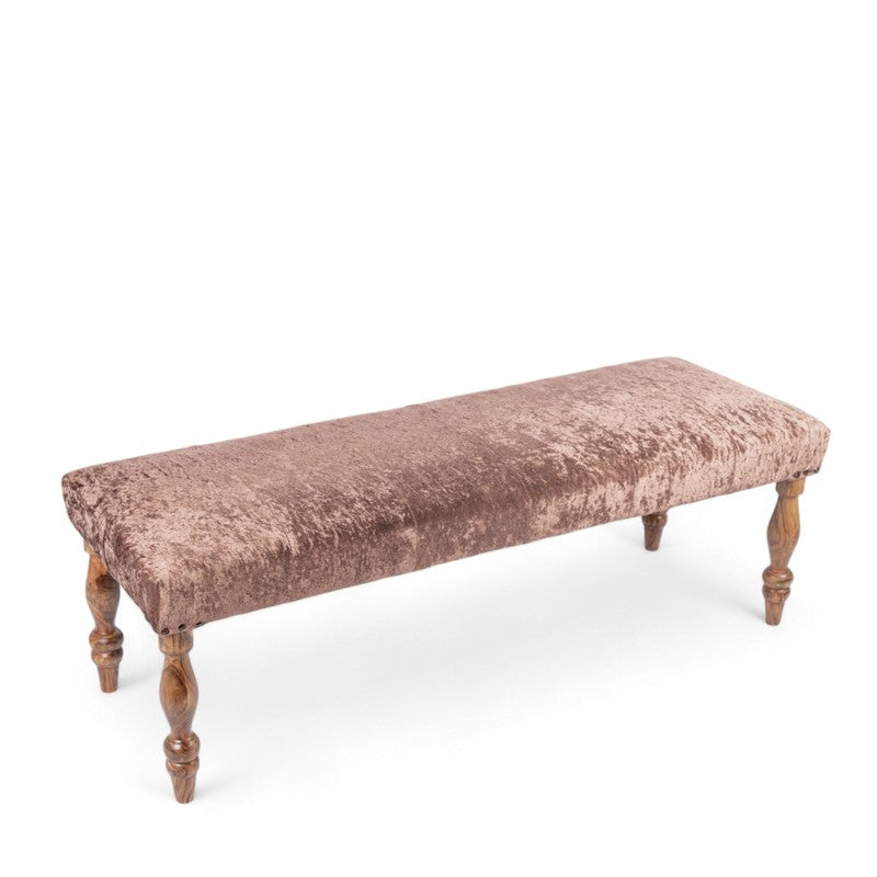 Arvex Sheesham Wooden Bench with Stools (Brown) - Three Piece Set media 4