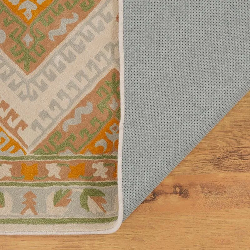Loreth Hand Tufted Ethnic Wool & Nylon Carpet - Orange media 6