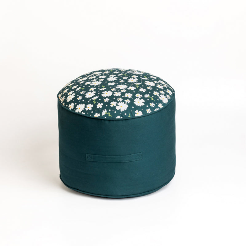 Fiona Floral Plush Pouffe - Green media 3