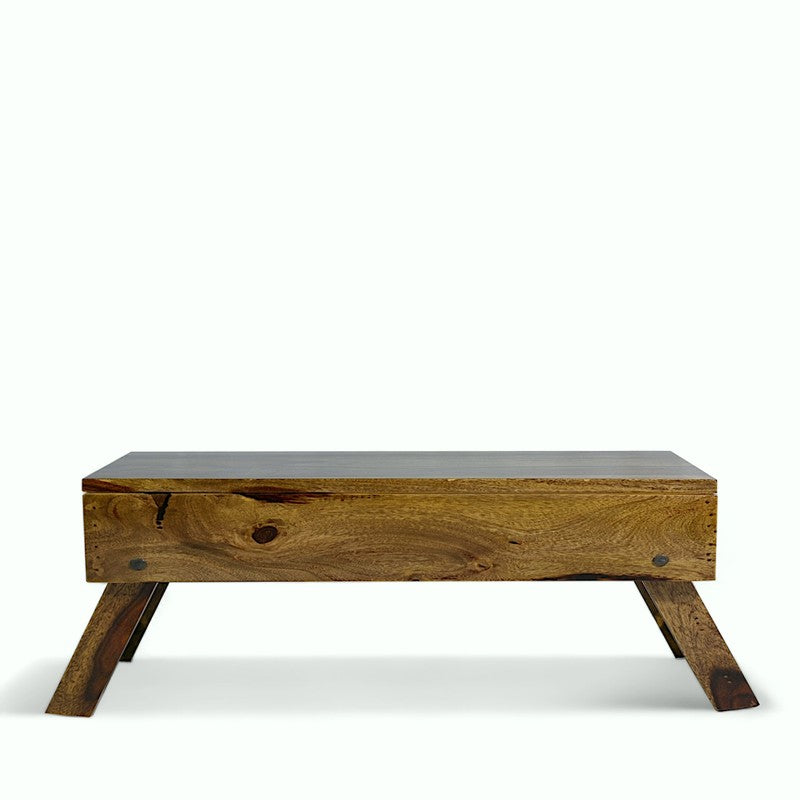 Nverox Sheesham Wooden Side & Bedside Table - Light Brown media 4