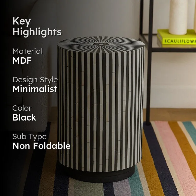 Grano Bone Inlay Side Table - Black media 2