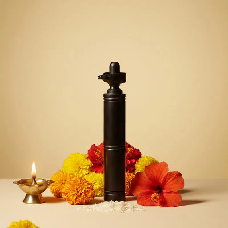 Karungali Kattai Shivling Divine Ebony Wood Idol media 3